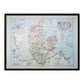 Denmark and dependencies, period map, 1887, Authentic