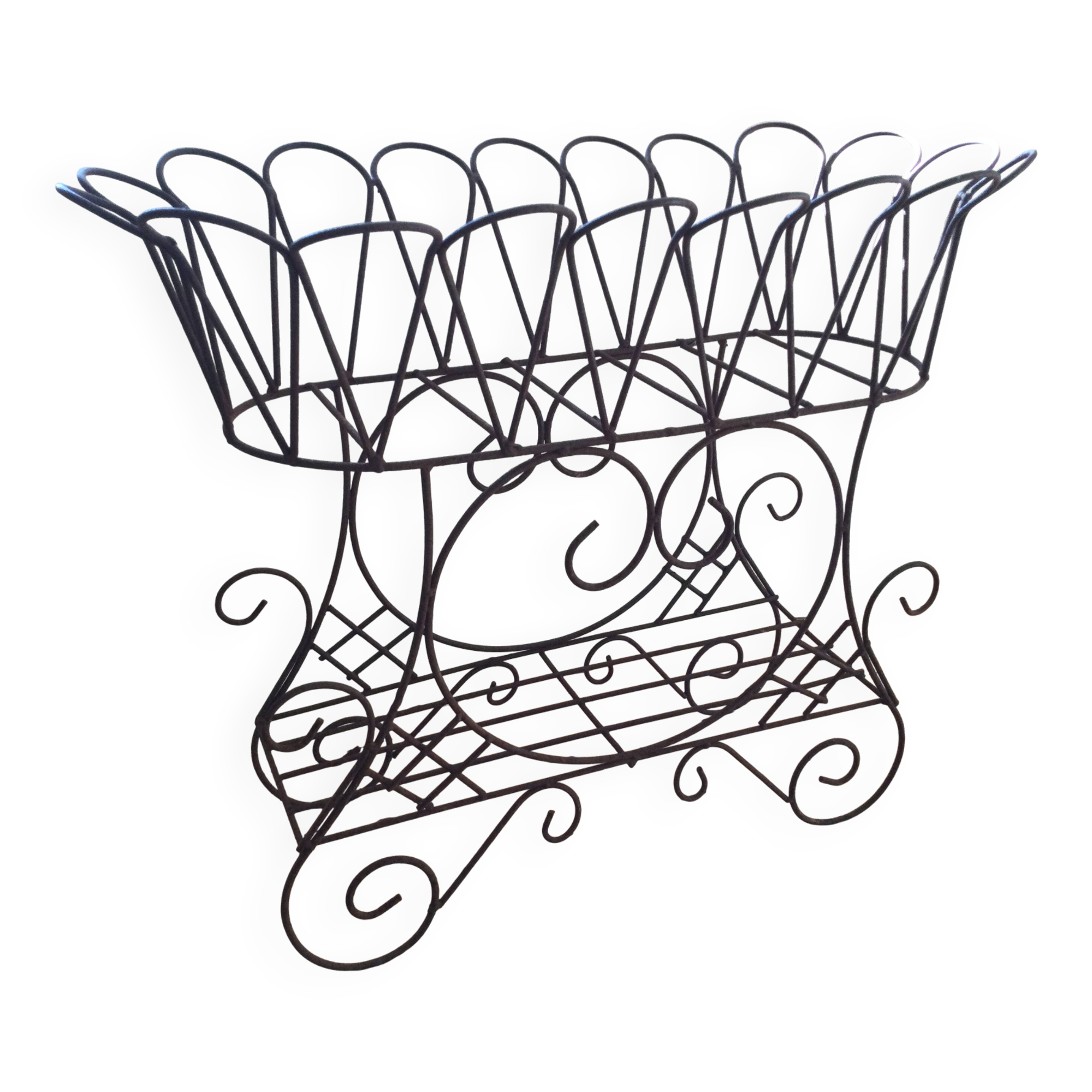 Antique iron plant stand