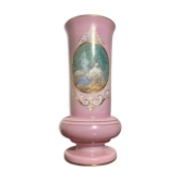 Vase Opaline Saint Louis peint main