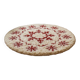 Handmade Moroccan Wool Snowflake Rug: Red & White Christmas Decor 200X200cm