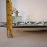 Plat Robert Picaut Vallauris D 31 cms signé vert foncé et marron en très bon état