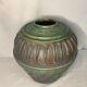 Vase boule art déco en terre cuite polychrome vers 1930