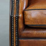 Sheepskin Leather Wingback Chair