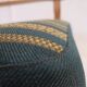 Fauteuil de salon scandinave des années 1970, laine verte pour meubles, bois de chêne massif.