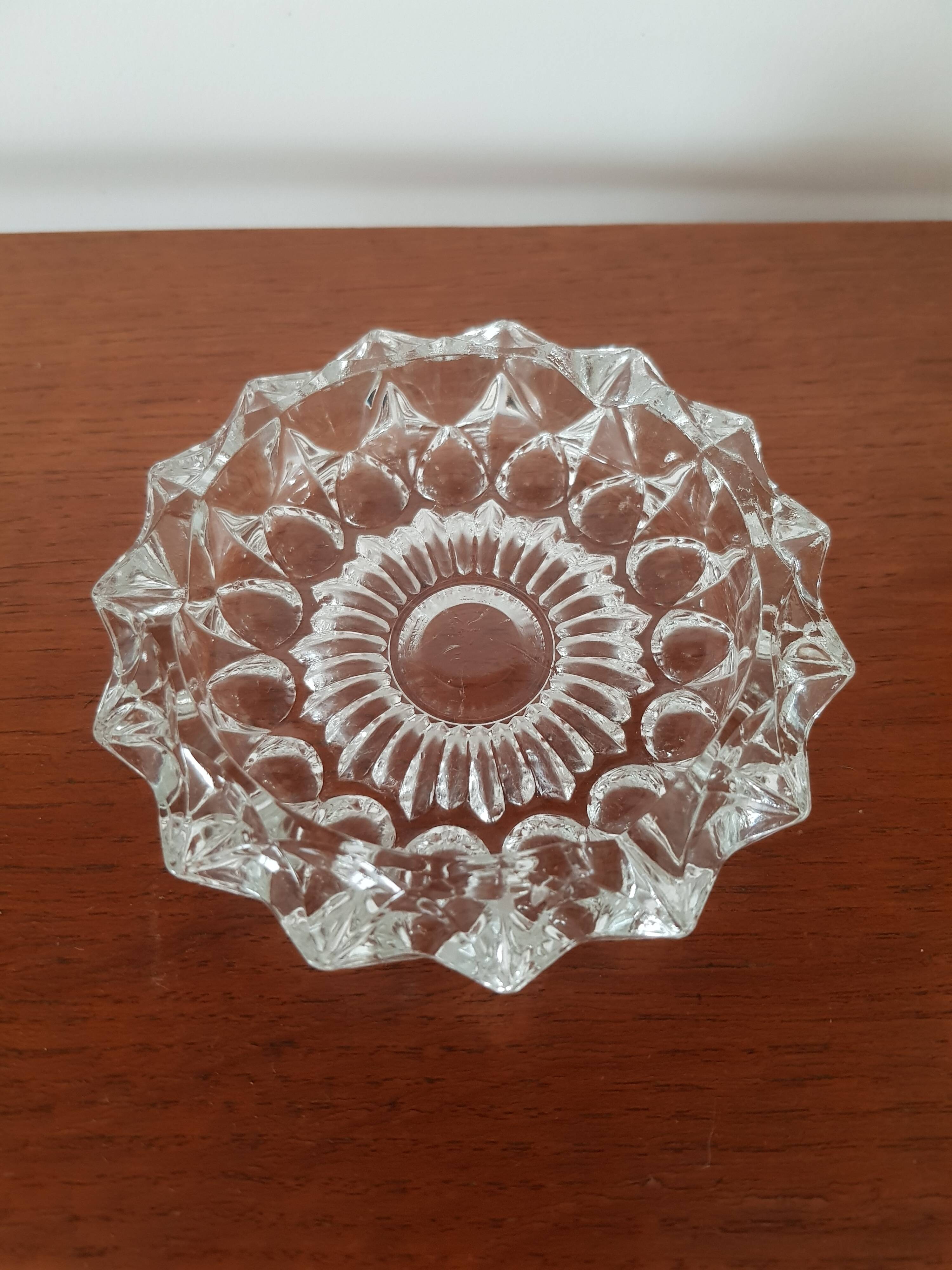 Vintage crystal ashtray