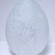 XL egg lamp white speckled glass design 70s H.37 cm