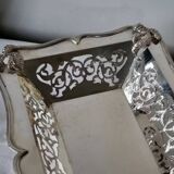 Openwork silver metal basket