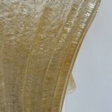 Pair of vintage Murano glass wall lights, pressed moulded, Italy, 1980.