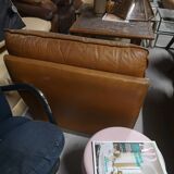 70s lounge chair in camel leather