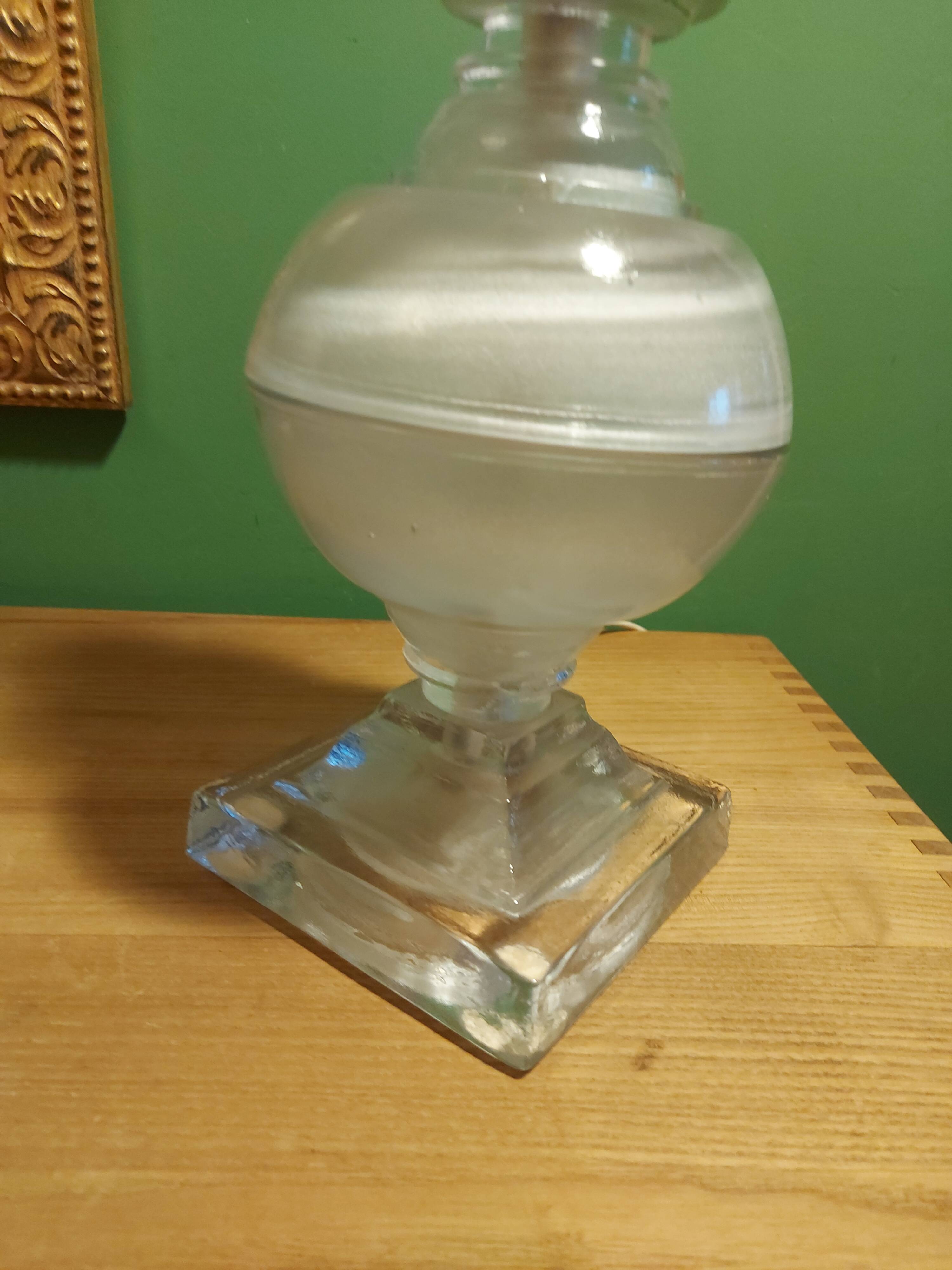 Lamp bases in blown glass, molded, Medici, baluster