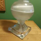 Pieds de lampe style Médicis balustre en verre souffé  et moulé