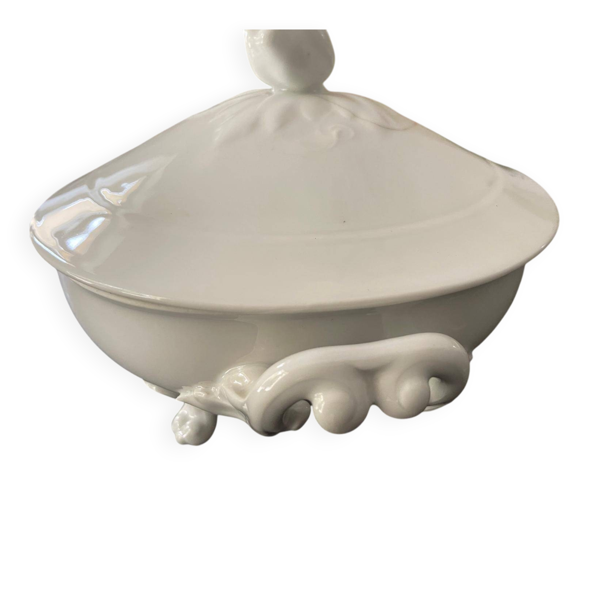 Antique Soup Tureen & Vegetable Dish with Lid
