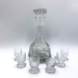 Crystal liqueur set, Poland, 1960s