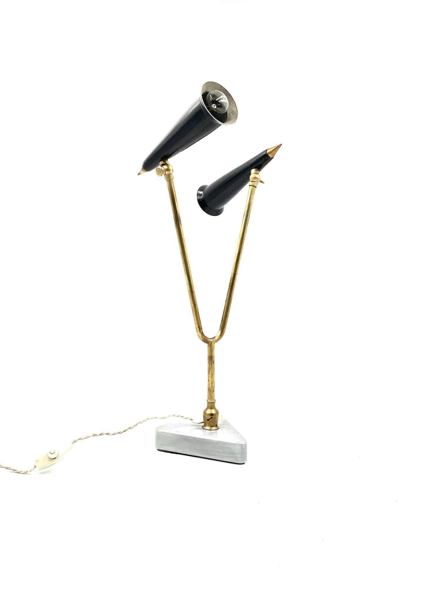 Mid-century double light table lamp, Italy 1960s