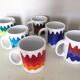 Series of 6 mugs design waecht ersbach 70s