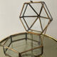 Jewelry box in brass and glass