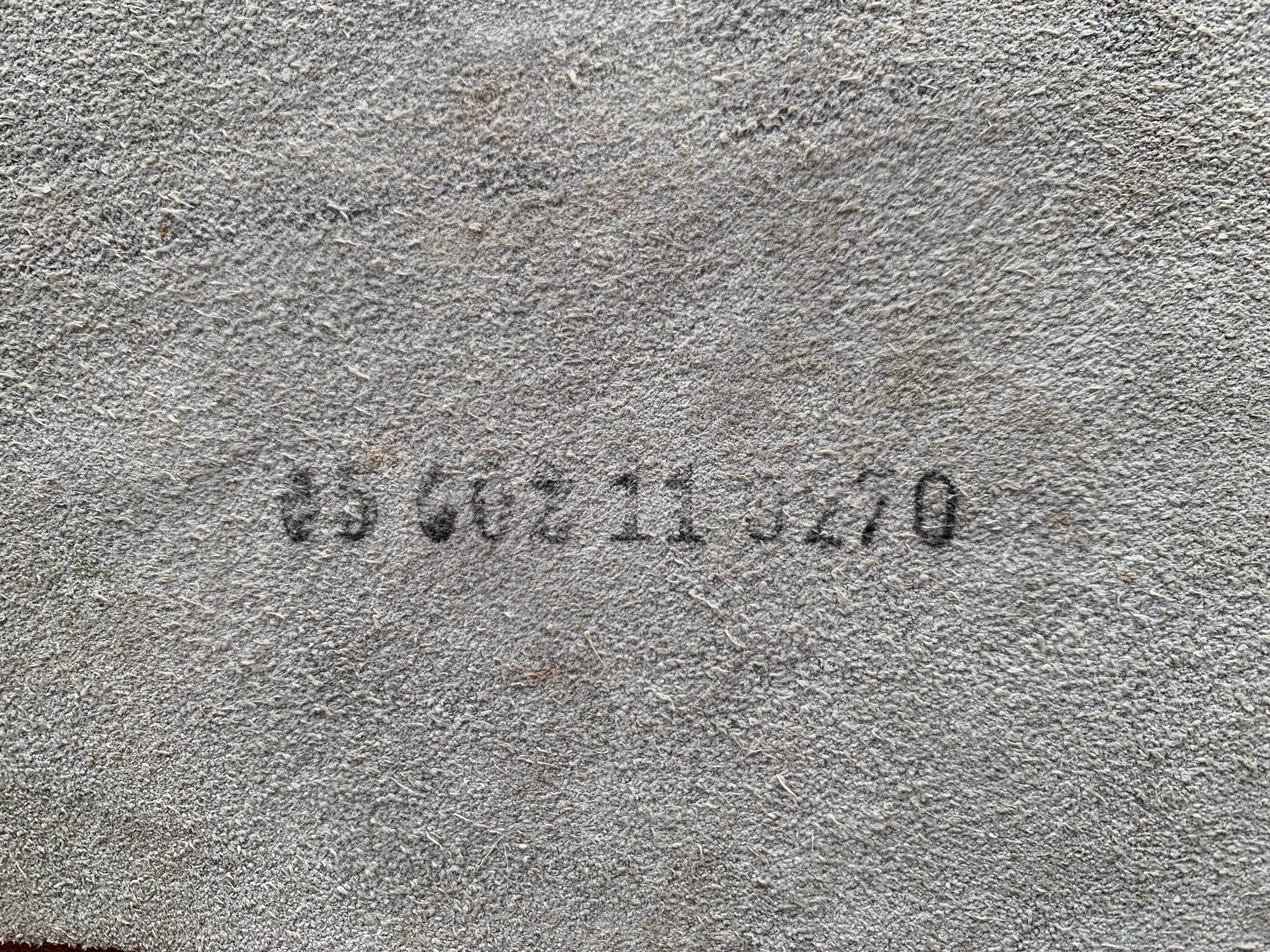 Large vintage natural cowhide carpet 195x188cm