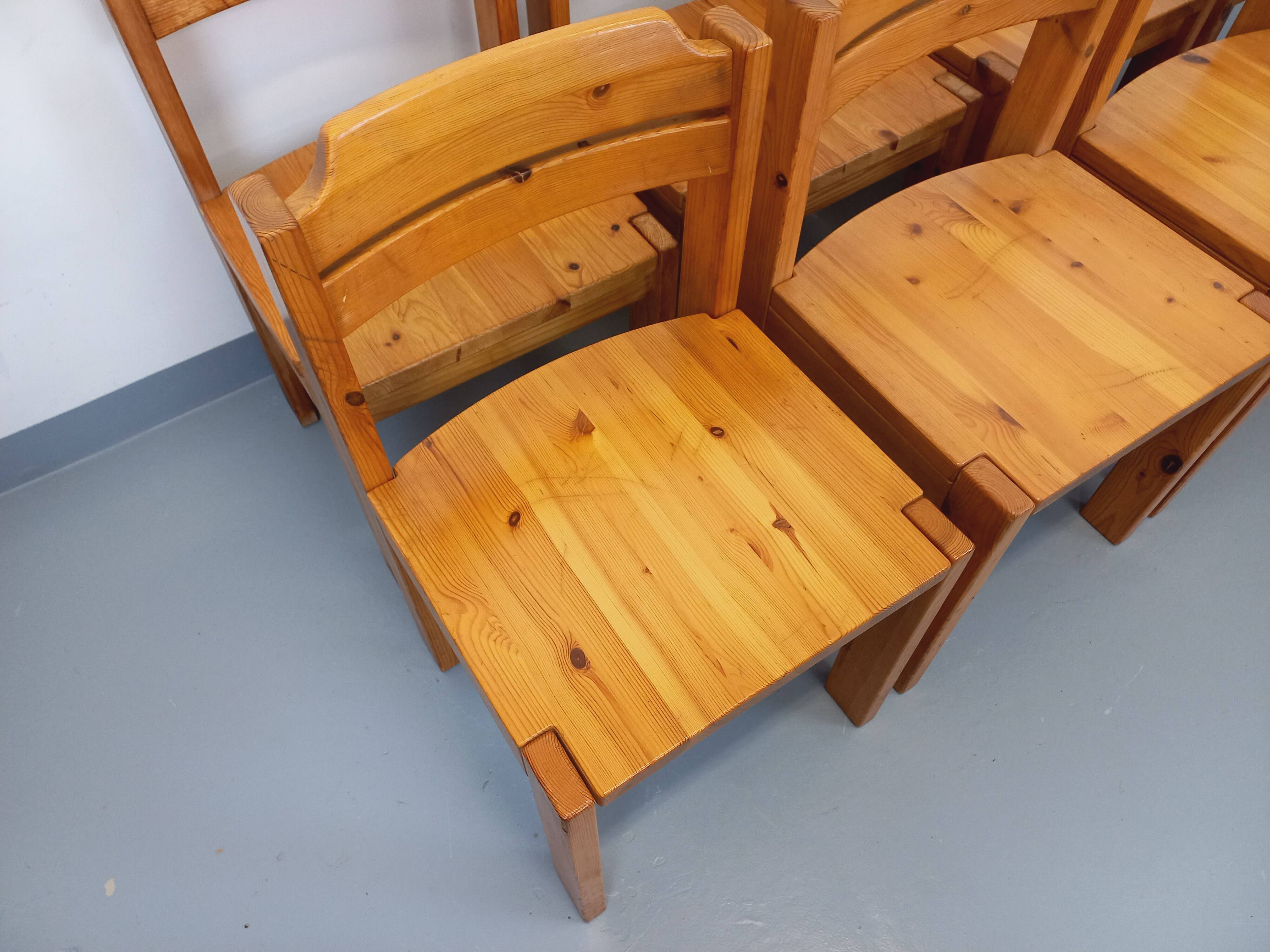 Set of 8 vintage Scandinavian chairs by Ilmari Tapiovaara for Asko in pine