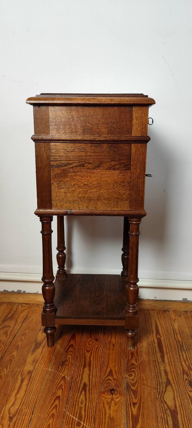 Side table, old antique bedside table
