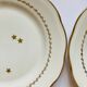 Lot 6 plates - white/golden porcelain