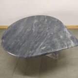 Grey marble coffee table tastes water