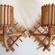 Duo d’appliques vintage en rotin