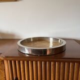 Hollywood regency bamboo and brass tray, Italy 1970s