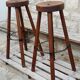 2 Solid wood bar stools