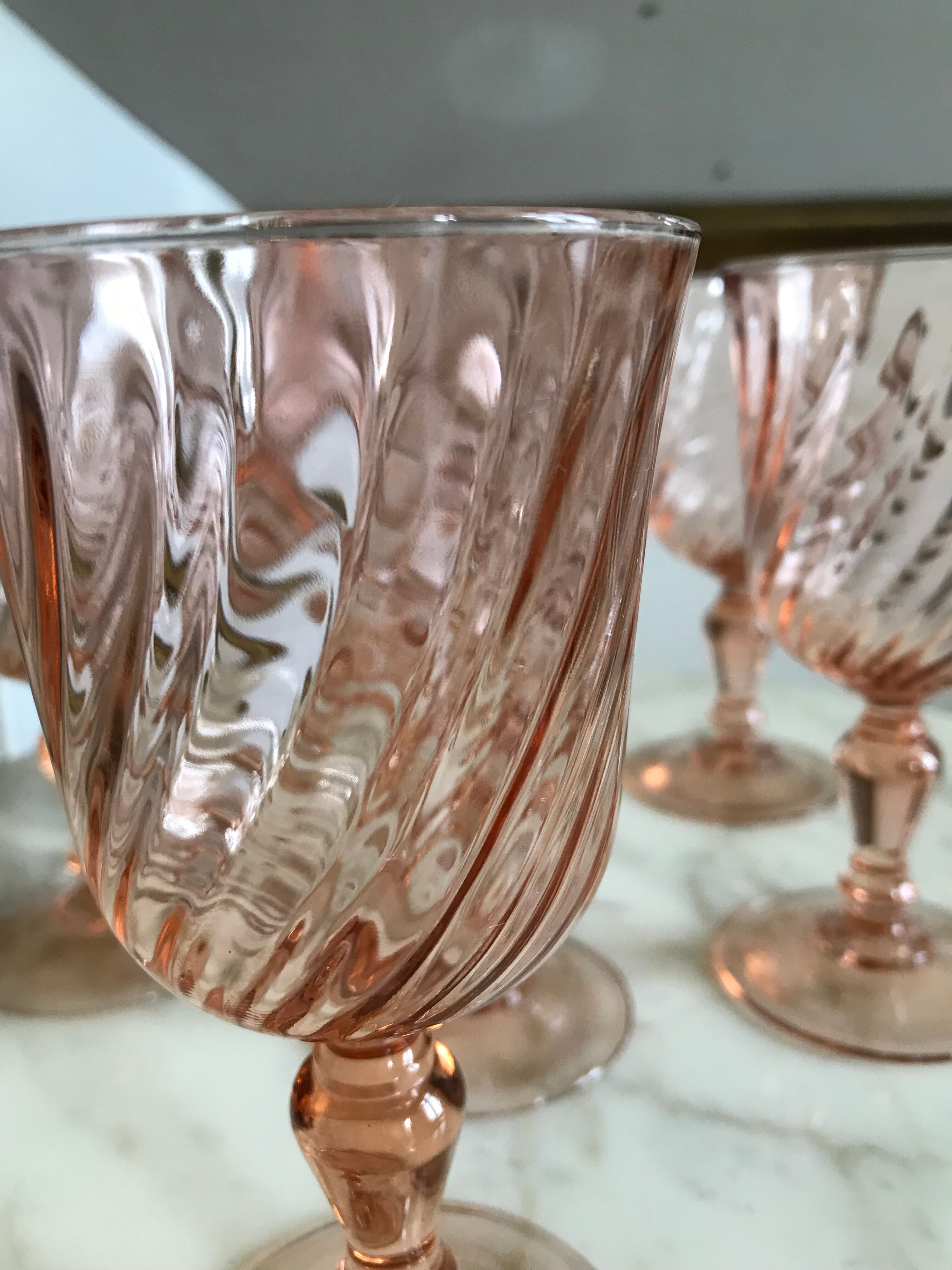 Series of 6 Rosaline water glasses