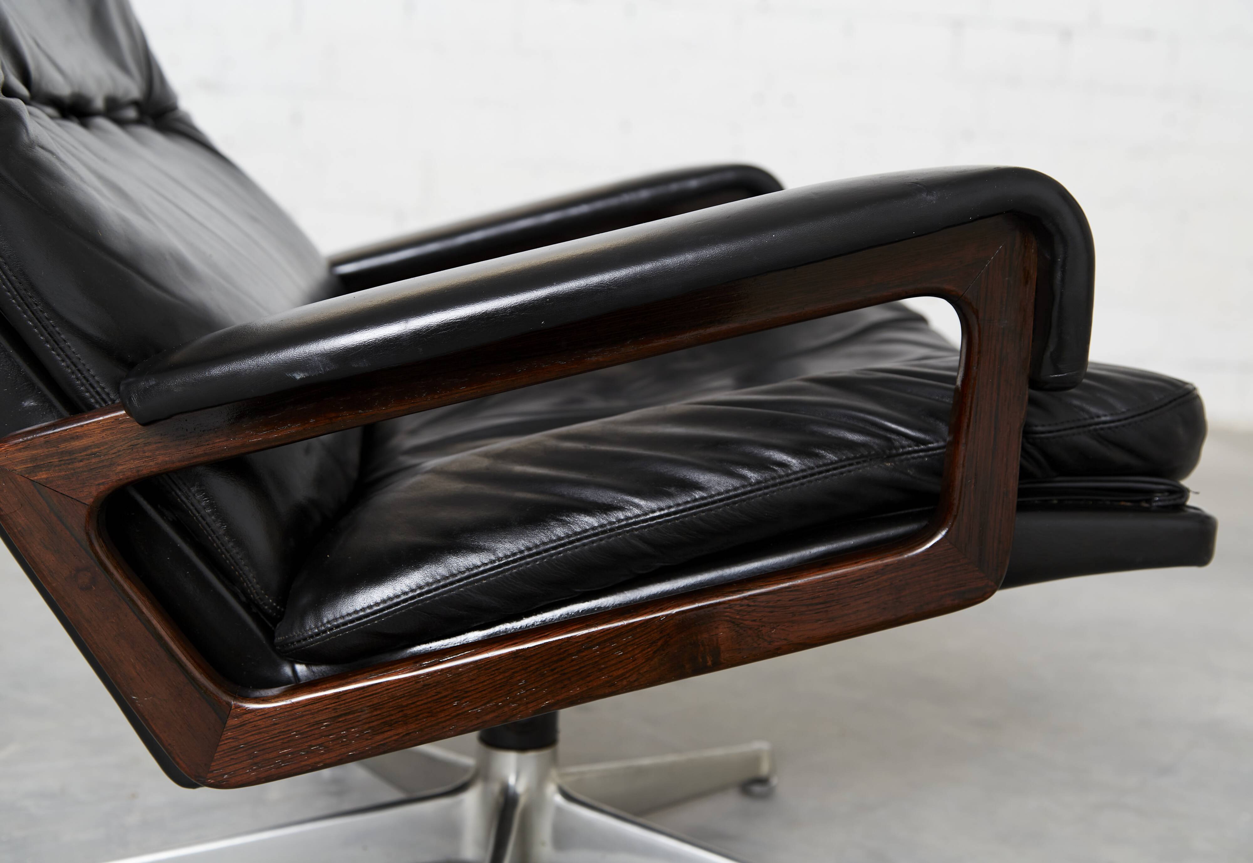 Vintage Lounge Chair & Ottoman by André Vandenbeuck for Strässle
