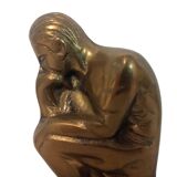 Paire de serre-livre "penseur" laiton