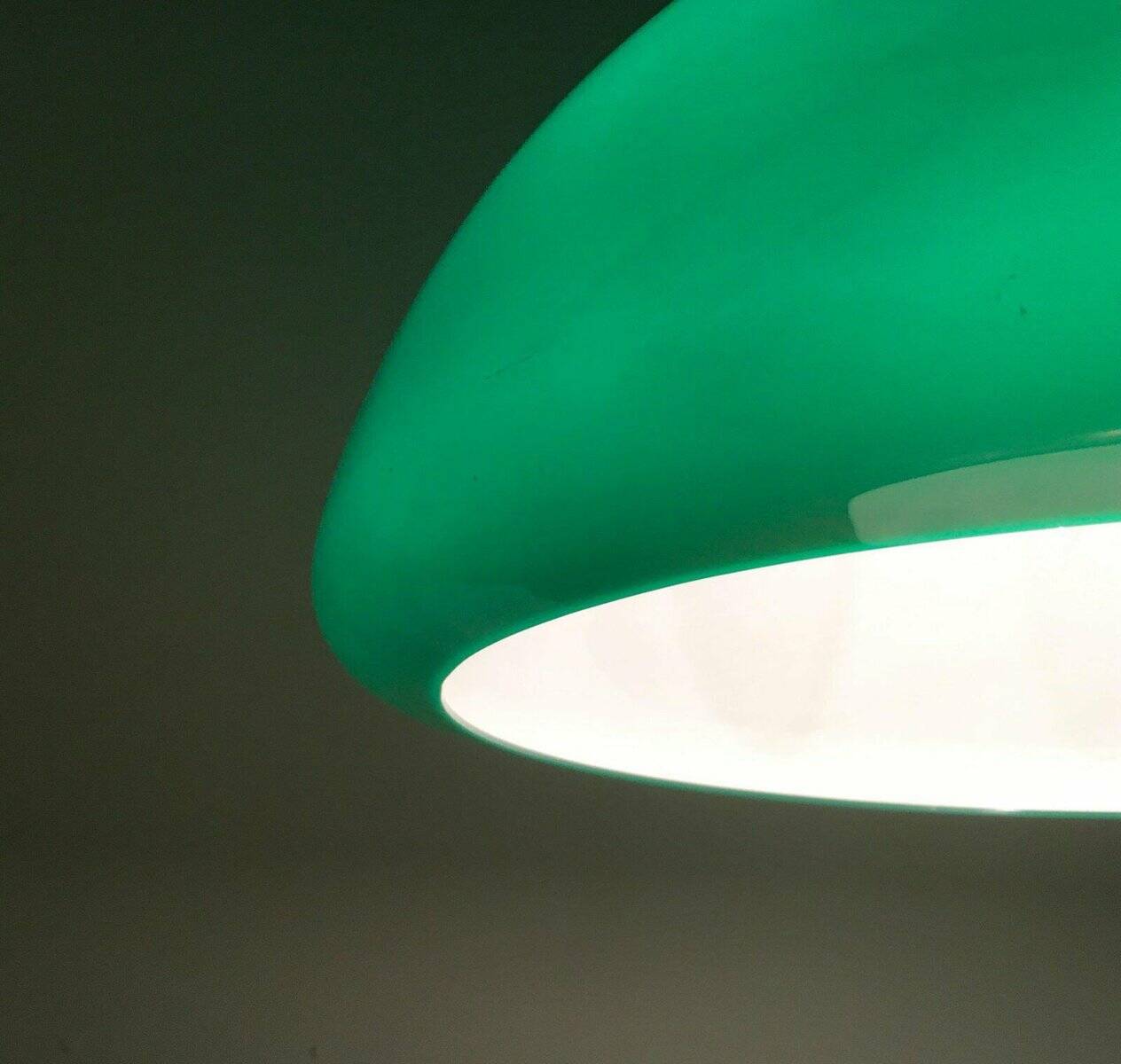 Mid-century green Italian table lamp Toledo by Luigi Massoni for Guzzini, 1960s.