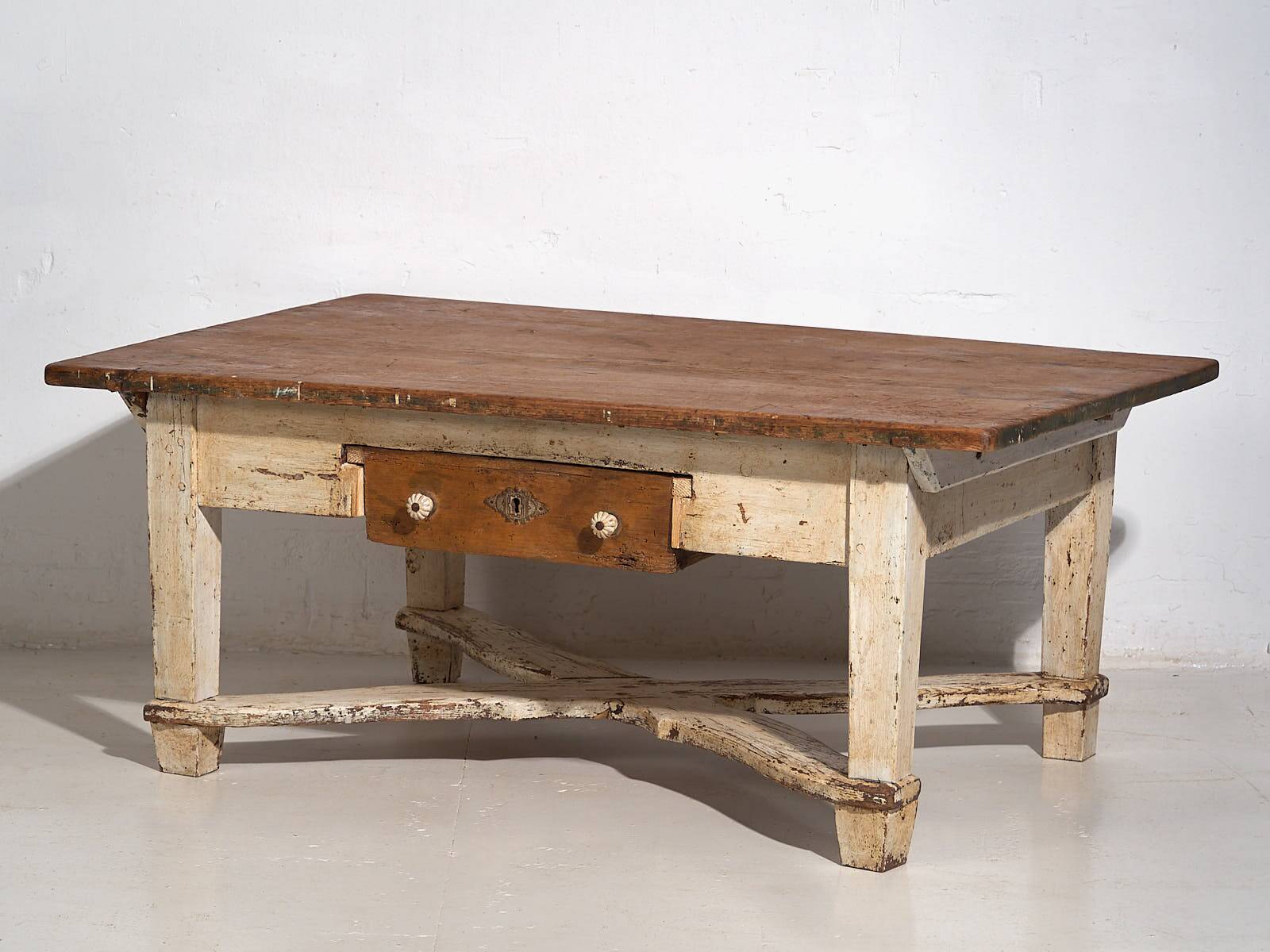Antique white coffee table (circa 1920)