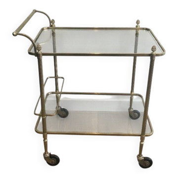 Neoclassical Brass Rolling Table from the Baguès House.
