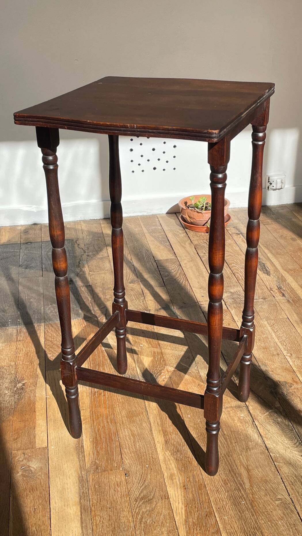 Turned Wood Style Bedside Table