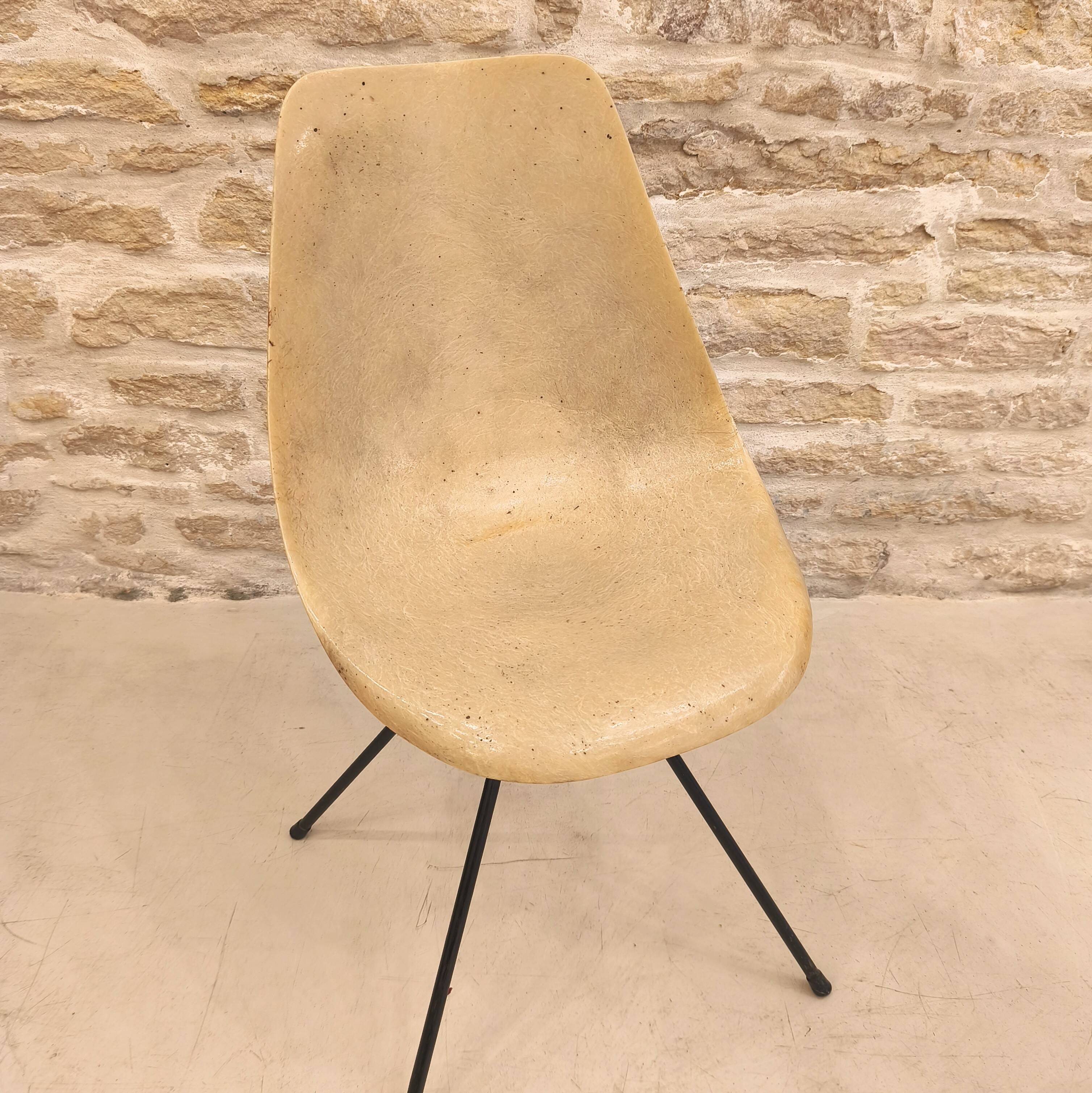 Paire de chaises design Jean Raymond Picard édition Seta, 1950