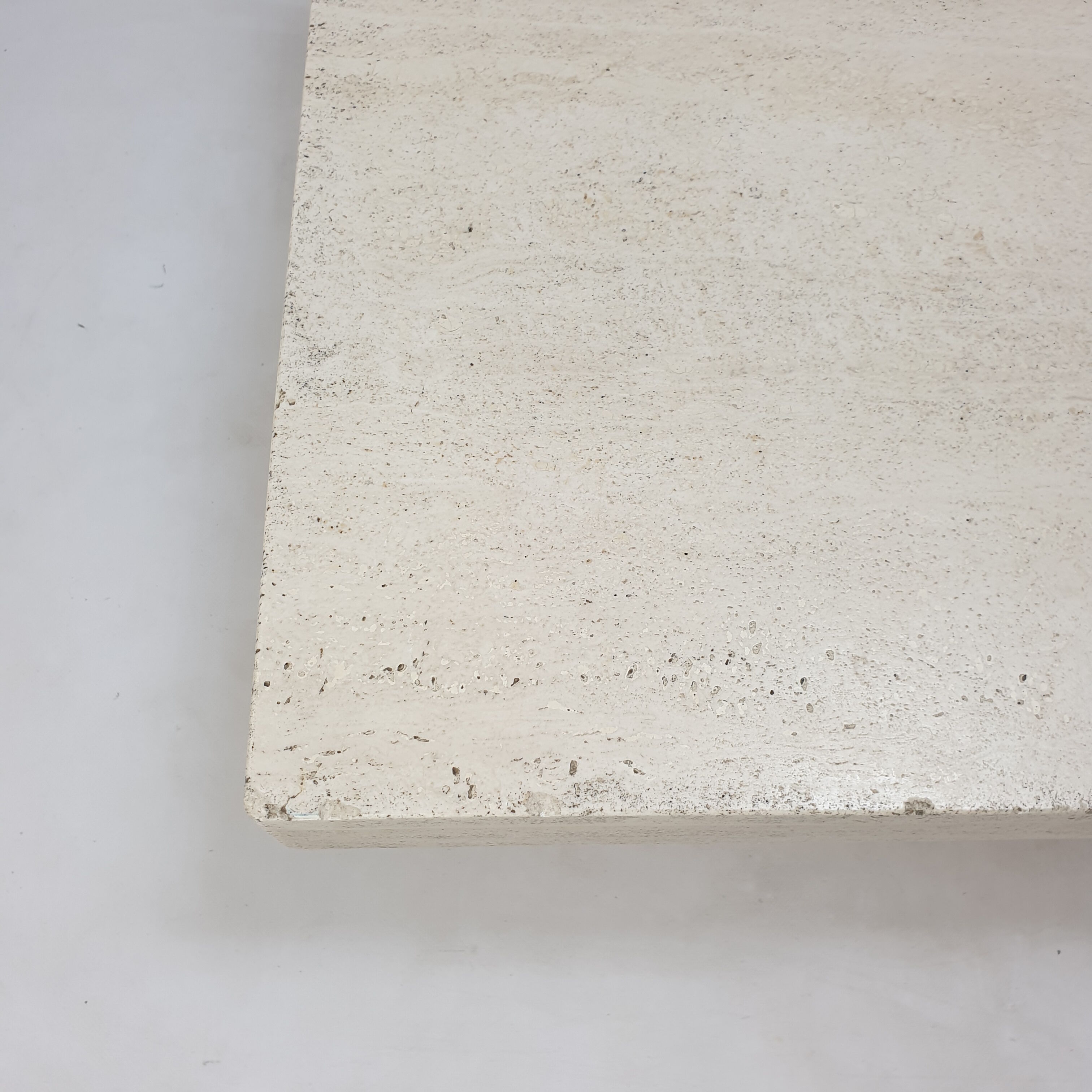 Set of 3 Italian Travertine Coffee Tables, 1980s