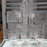 Engraved crystal glasses