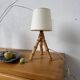 1960s rattan desk or table lamp