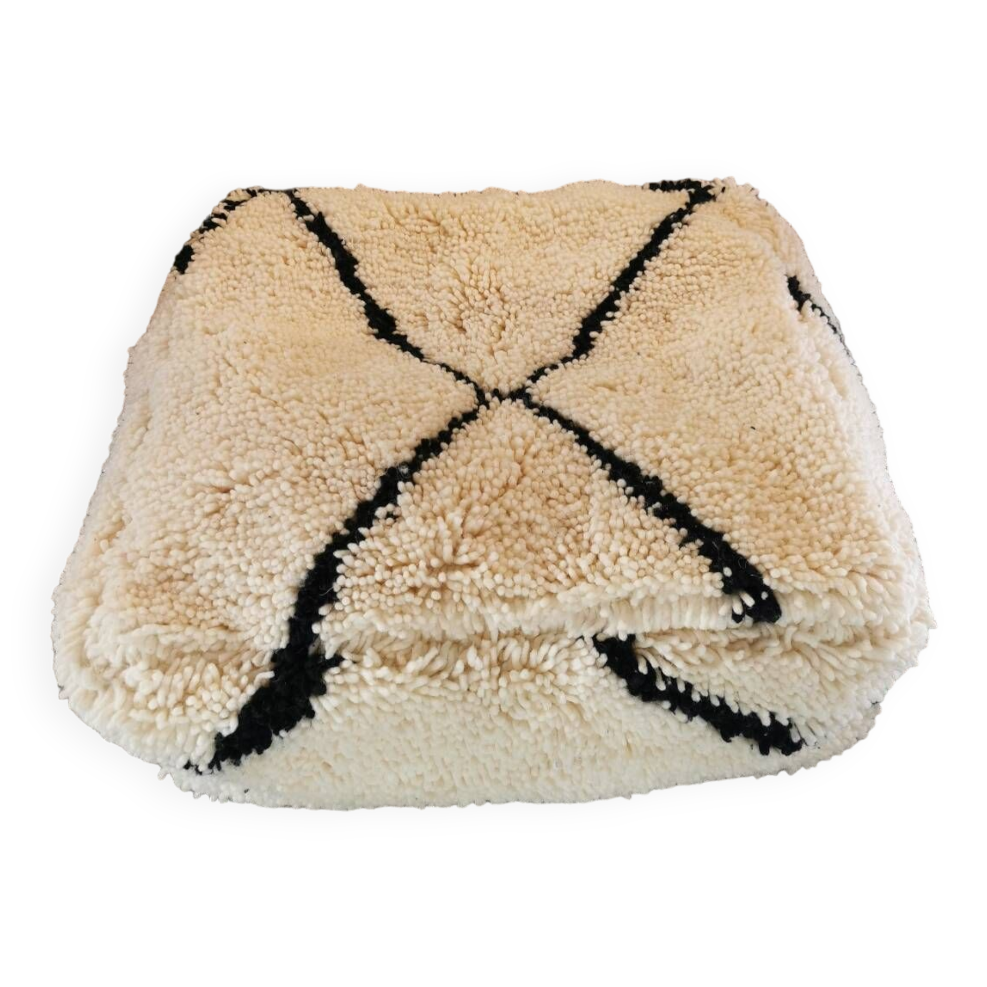 Benin Ouarain pure wool pouf