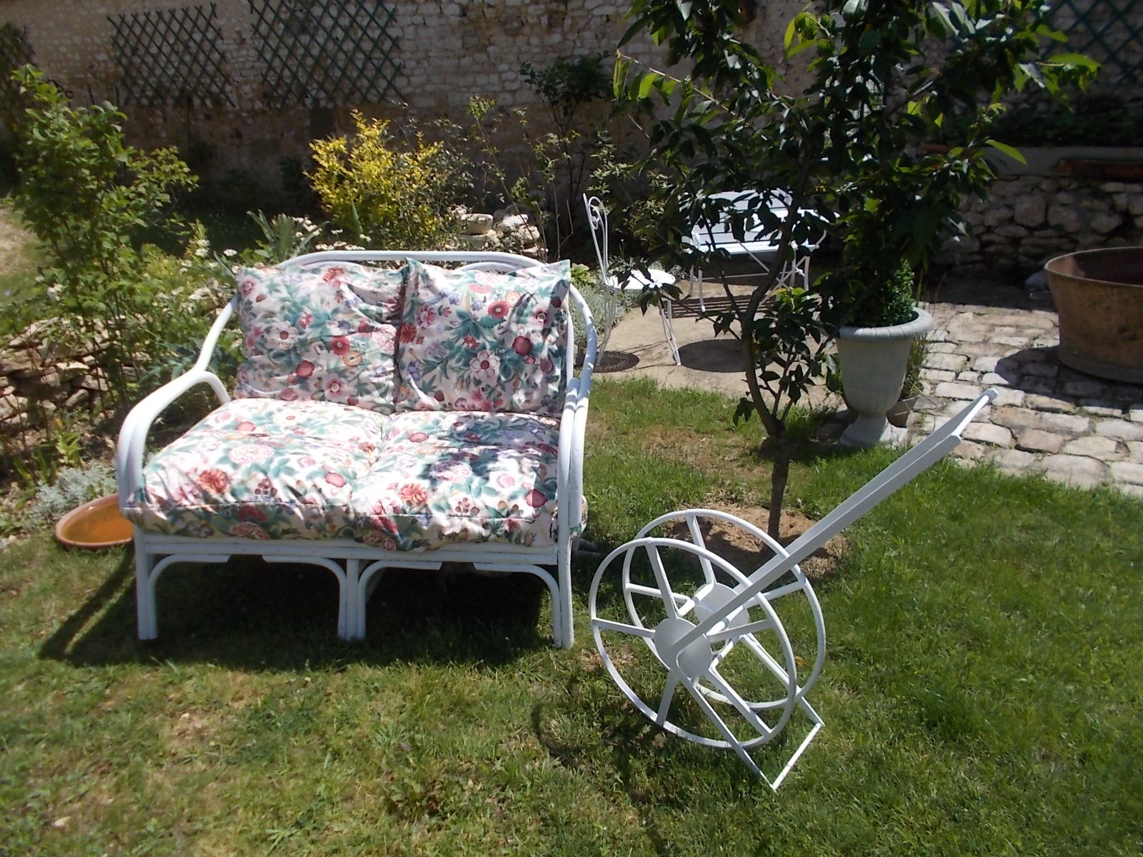 Rattan canapé