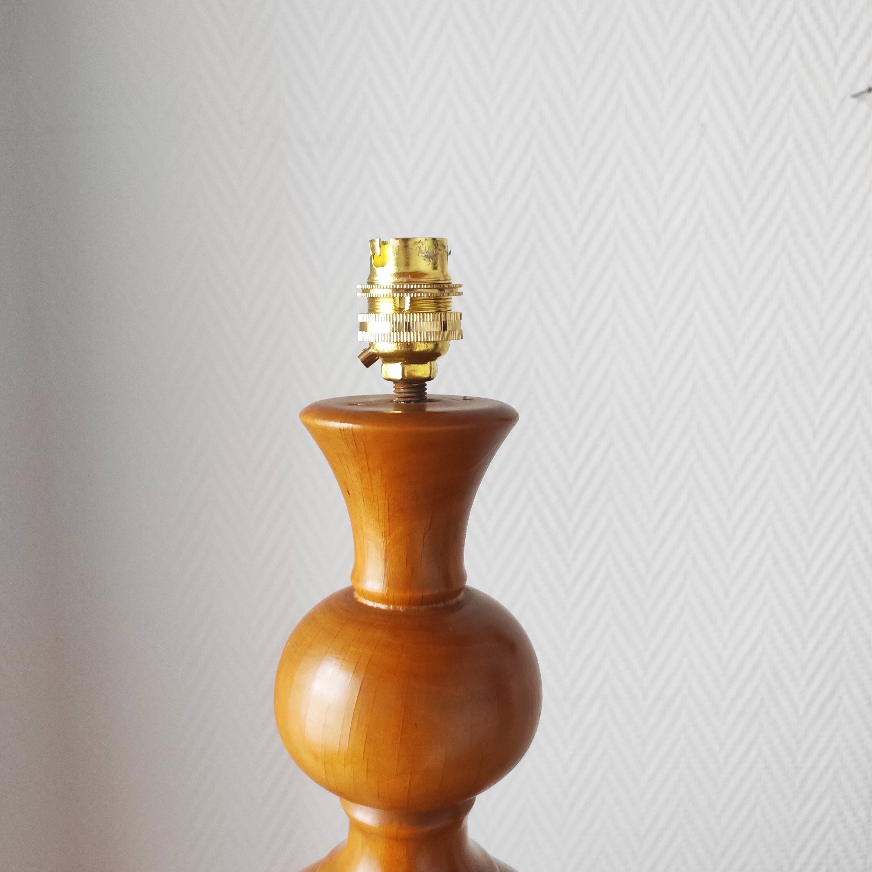 Vintage light wood lamp 1960-70