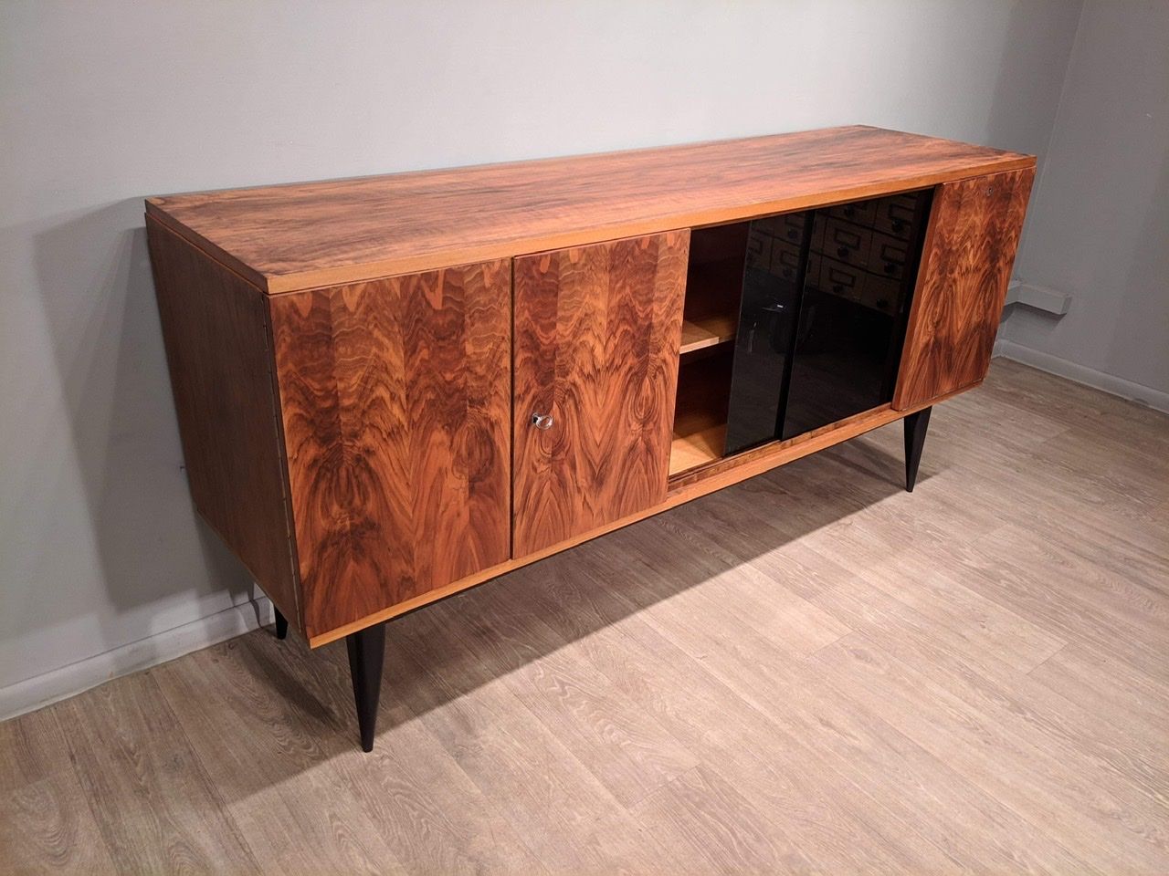 Sideboard veneered with B.F.M. vintage 60's