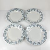 Set of 4 flat plates St Amand, circa 1930