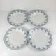 Set de 4 assiettes plates St Amand, vers 1930