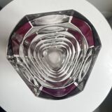 Luminarc vase with burgundy geometric patterns, France 1970