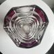 Luminarc vase with burgundy geometric patterns, France 1970