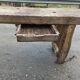 Old wooden workbench furniture by trade with vice