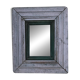Beveled mirror patinated wood early 20th century