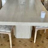 Vintage 180cm travertine dining table